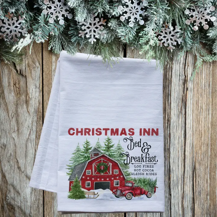 Christmas Inn Linen Placemat – Festive Holiday Table Decor