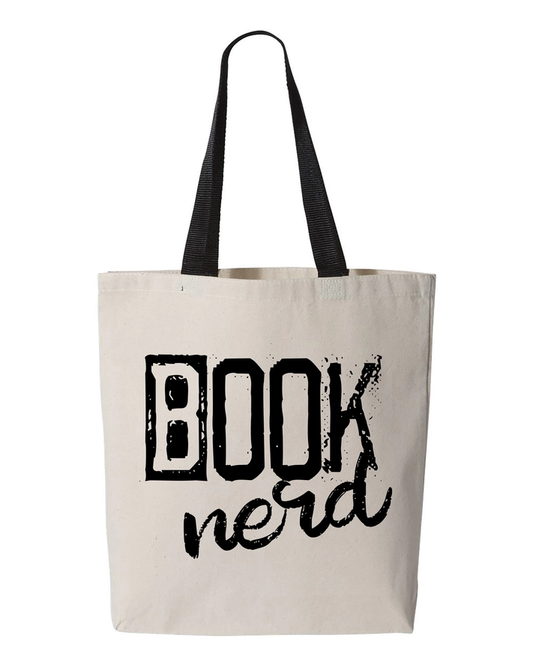 Book Nerd Tote Bag Reusable Canvas Tote Bag