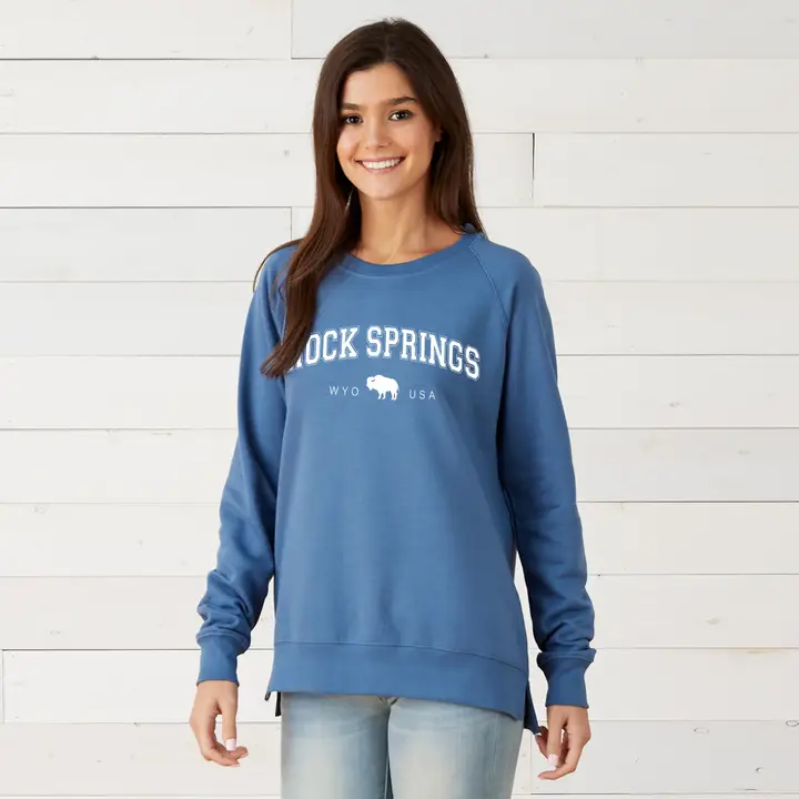 Custom Wyoming Collegiate Style Tunic Crewneck – Personalized Comfort & Style