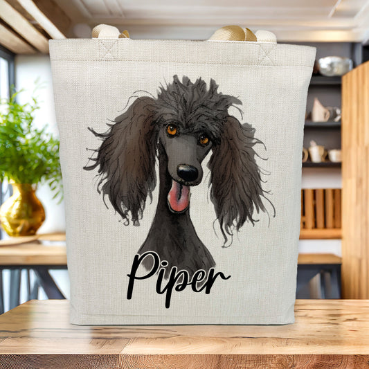 Personalized Poodle Tote Bag