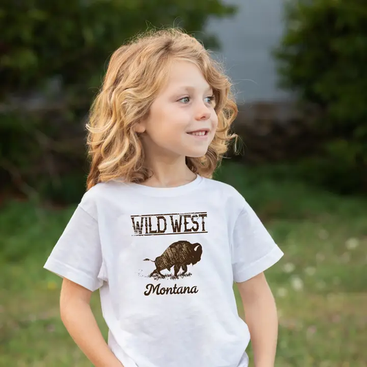Wild West Montana Youth Toddler Baby T-Shirt - Kids Tee