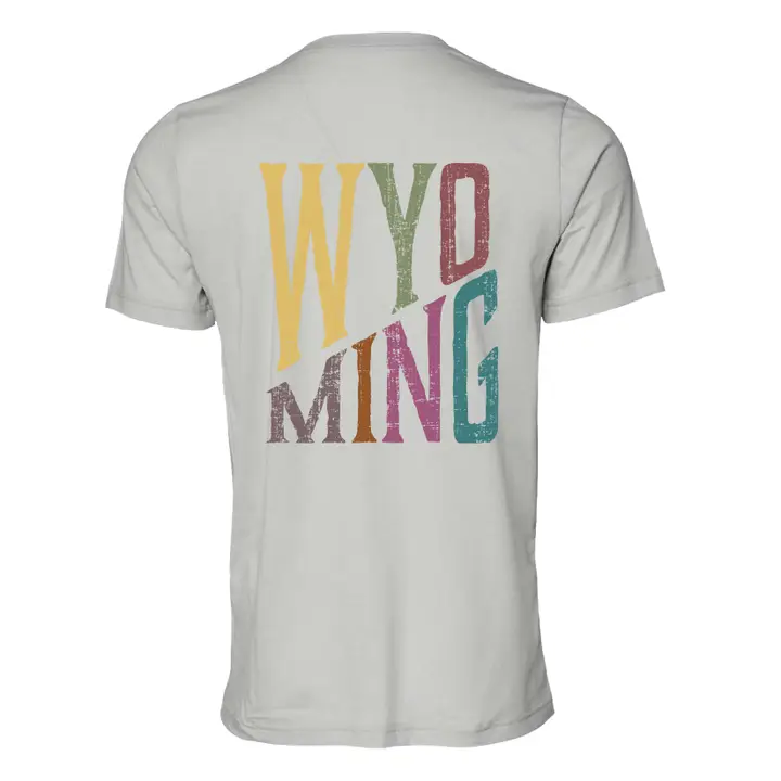 Color Block Wyoming T-Shirt – Bold & Stylish State Pride