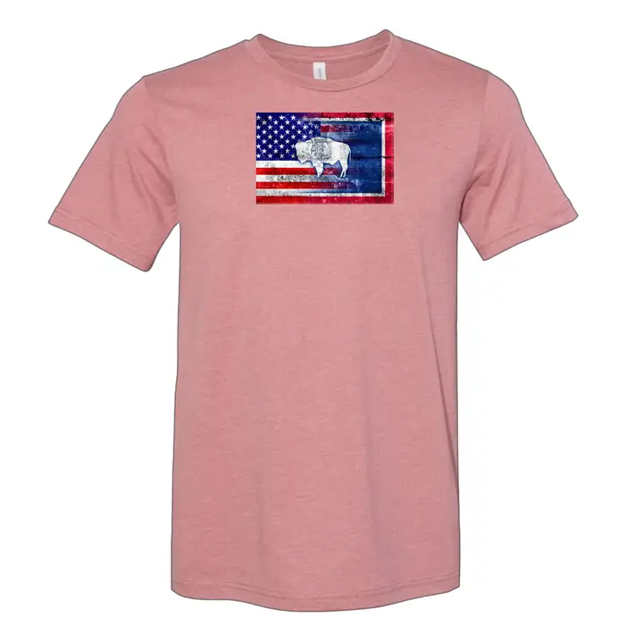 USA Wyoming flag Youth Toddler Baby T-Shirt - Kids Tee