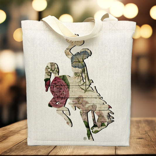 Floral Barnwood Bucking Horse Tote