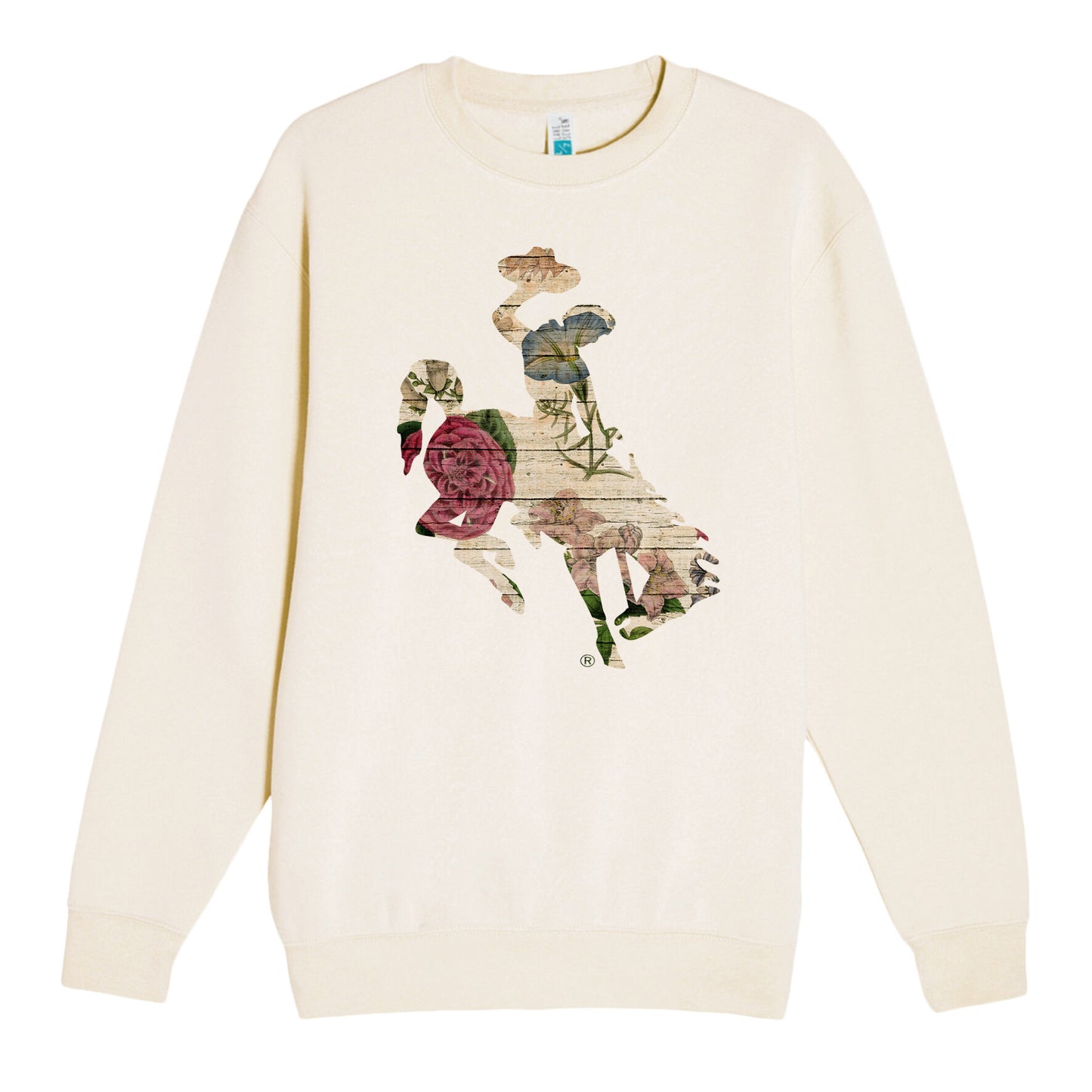 Floral Barnwood Bucking Horse Sweatshirt