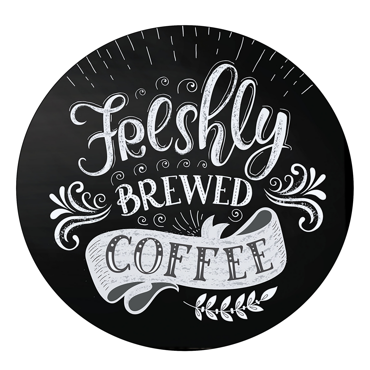 Freshly Brewed Coffee Chalkboard Coffee Mat