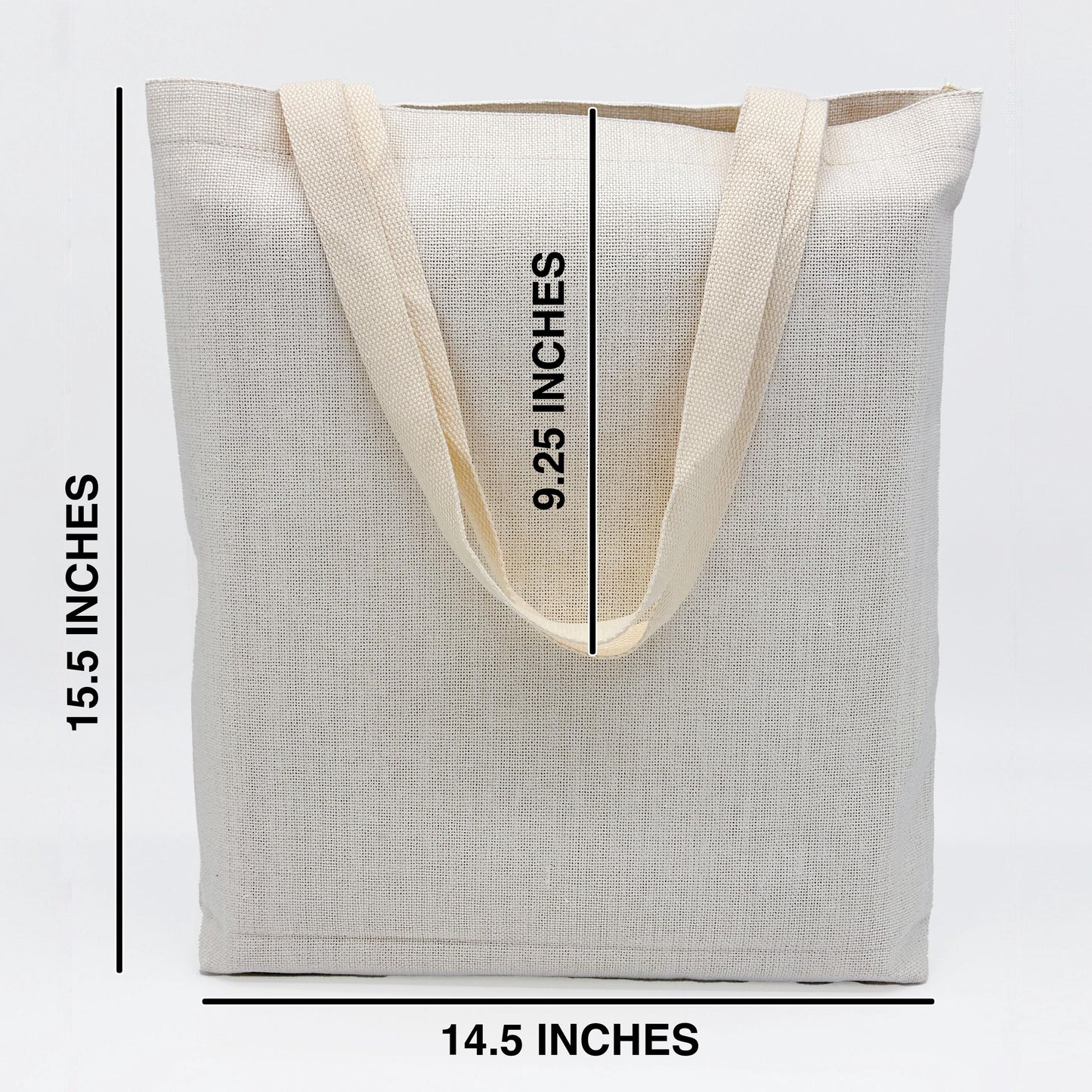 a tote bag size guide for a tote bag