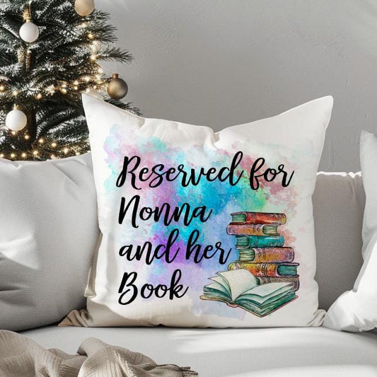 Colorful Book Stack Personalized Pillow