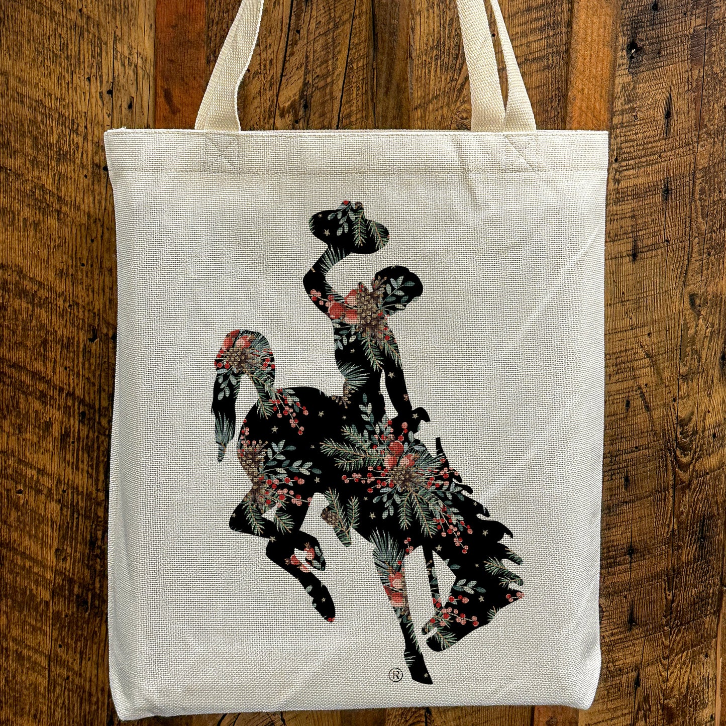 Pine & Pip Berry Black Bucking Horse Tote