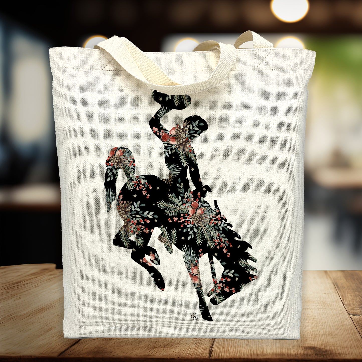 Pine & Pip Berry Black Bucking Horse Tote