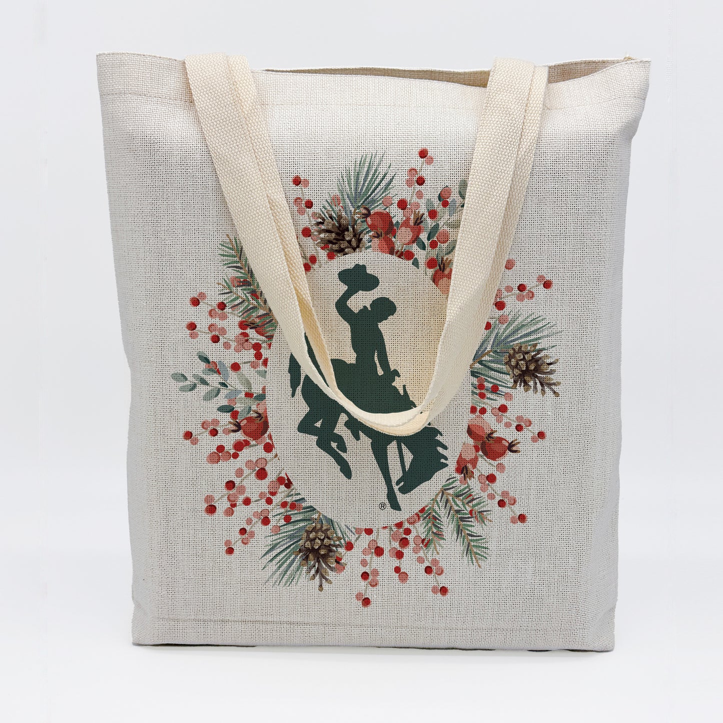 Pipberry Holiday Wreath Bucking Horse Tote