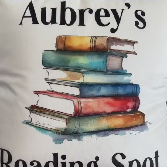 Personalized Reading Spot Pillow – Custom Book Lover Gift with Name
