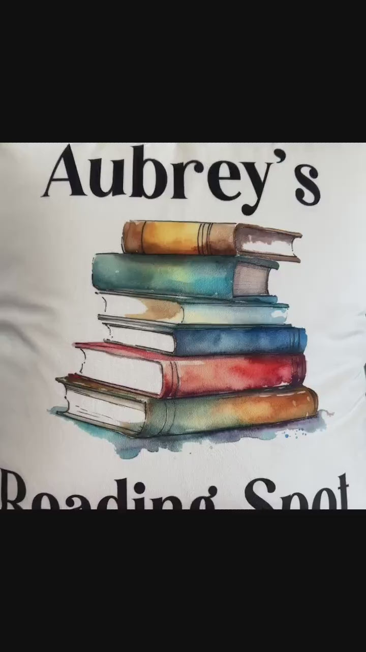 Personalized Reading Spot Pillow – Custom Book Lover Gift with Name