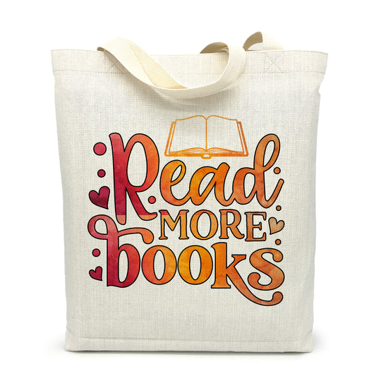 Read More Books Floral Canvas Tote Bag