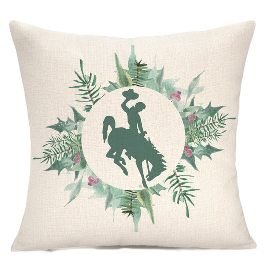 Sugar Plum Bucking Horse Throw Pillow