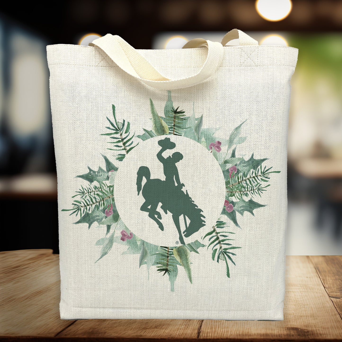 Sugar Plum Winter Bucking Horse Tote
