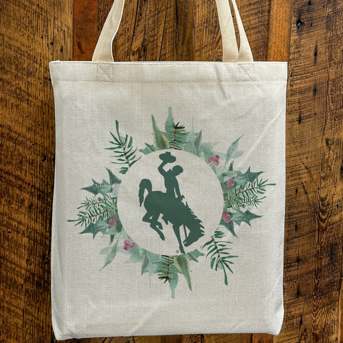 Sugar Plum Winter Bucking Horse Tote