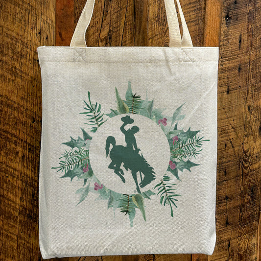 Sugar Plum Winter Bucking Horse Tote