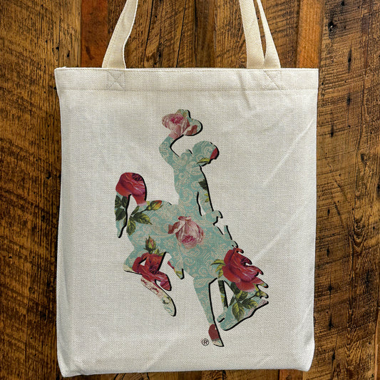 Vintage Rose Bucking Horse Tote