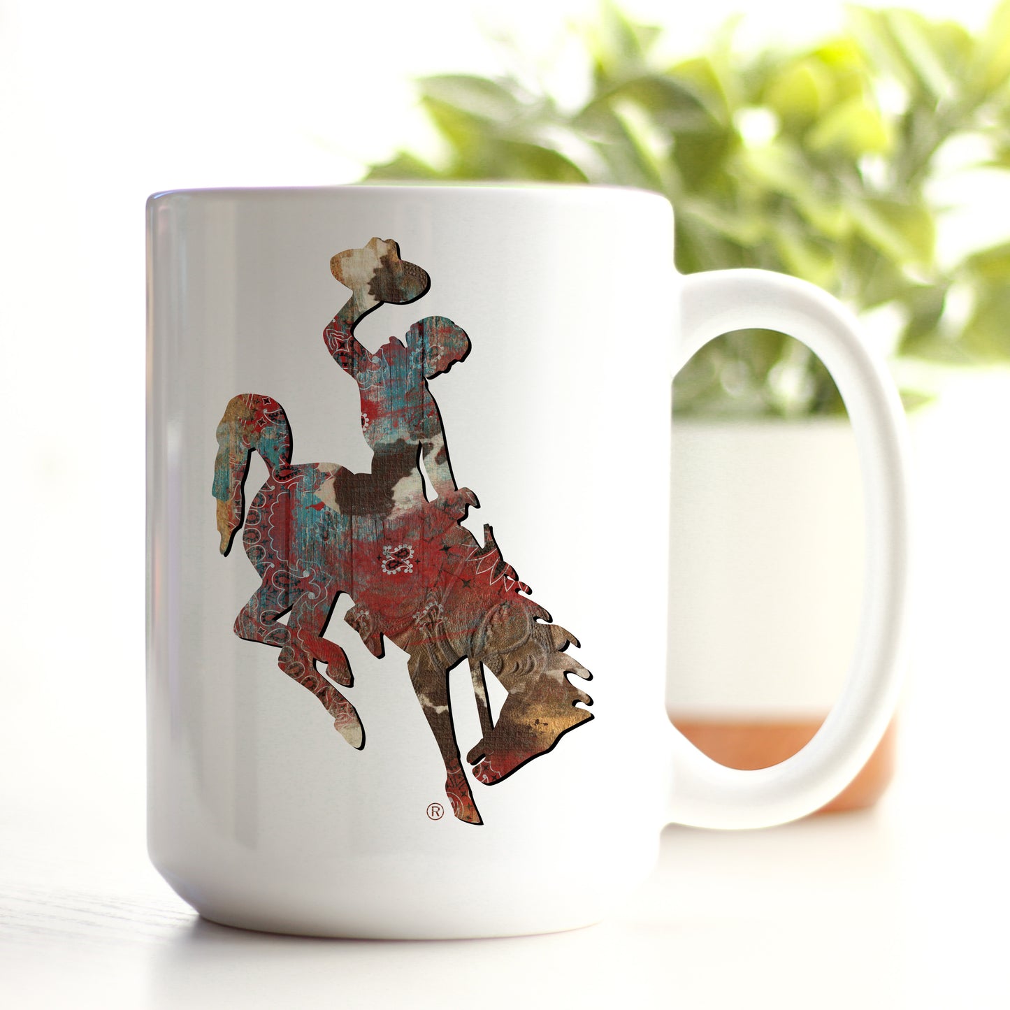 Western Bucking Horse™ Ceramic Mug | Wyoming Icon Coffee Cup
