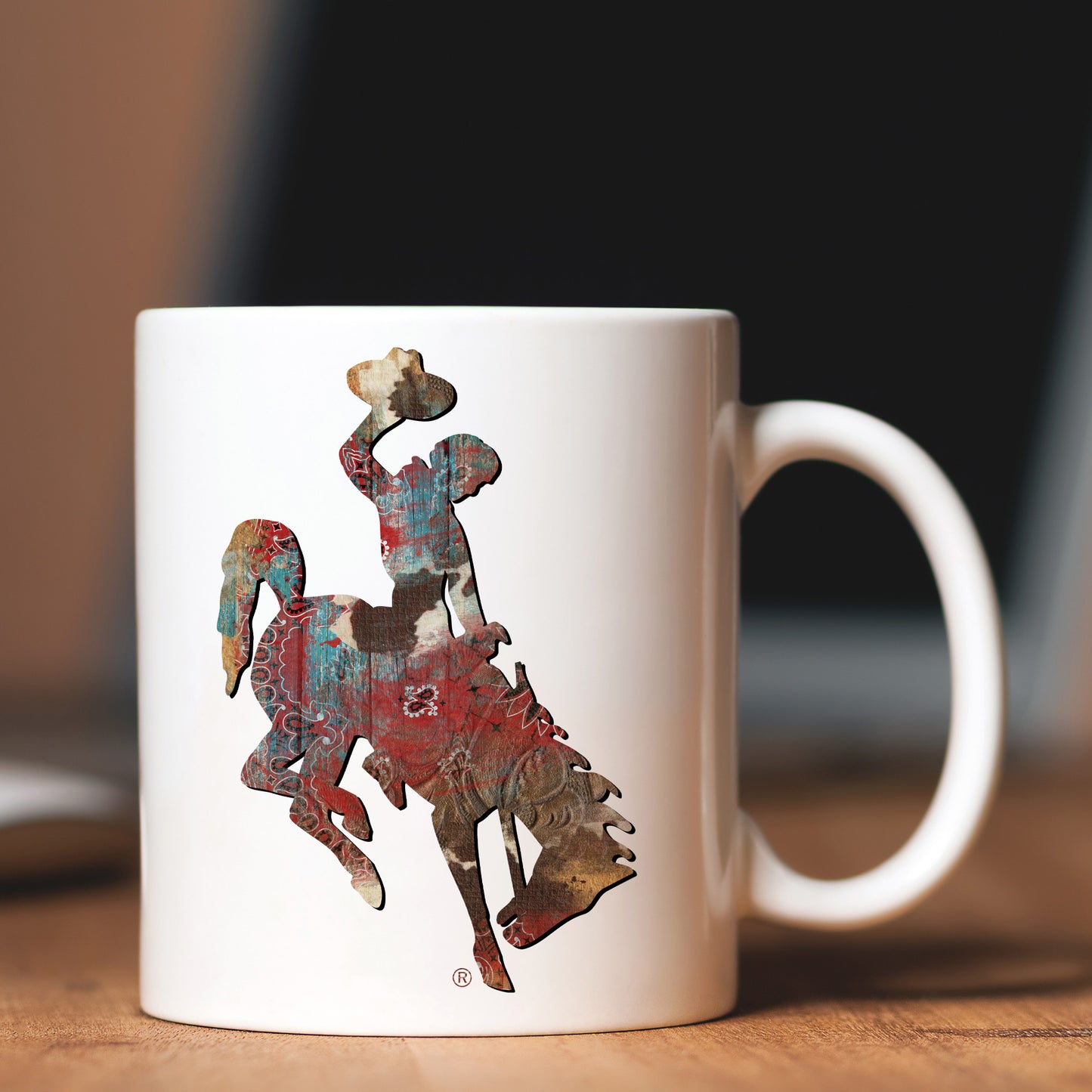 Western Bucking Horse™ Ceramic Mug | Wyoming Icon Coffee Cup