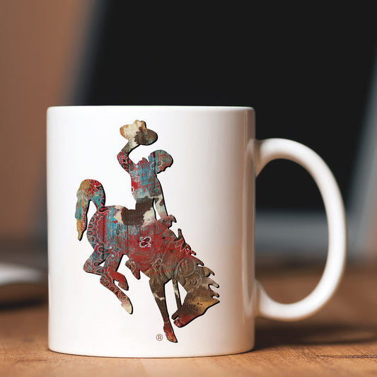 Western Bucking Horse™ Ceramic Mug | Wyoming Icon Coffee Cup