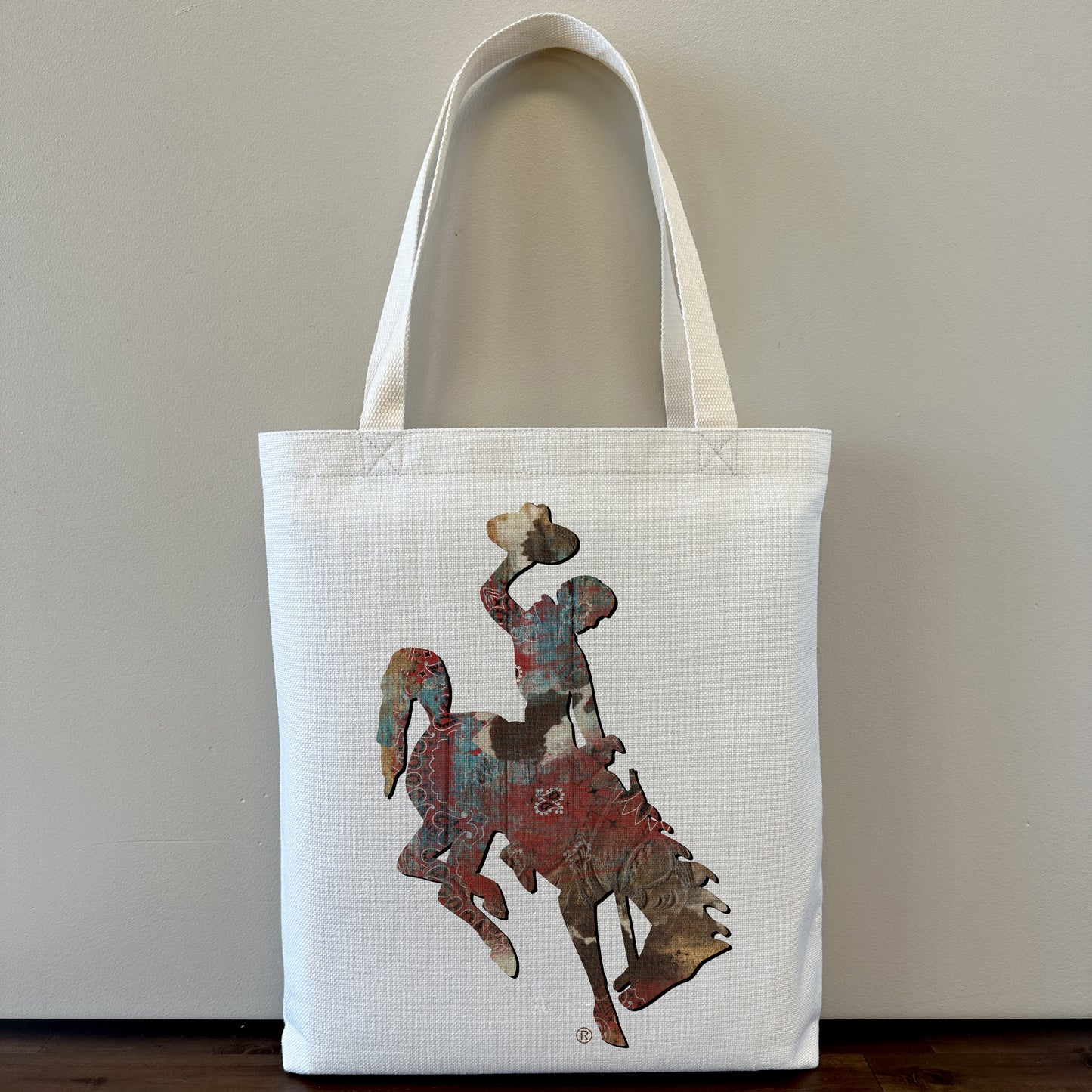 Western Patchwork Bucking Horse Tote