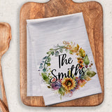 a tea towel with the words the smith on it