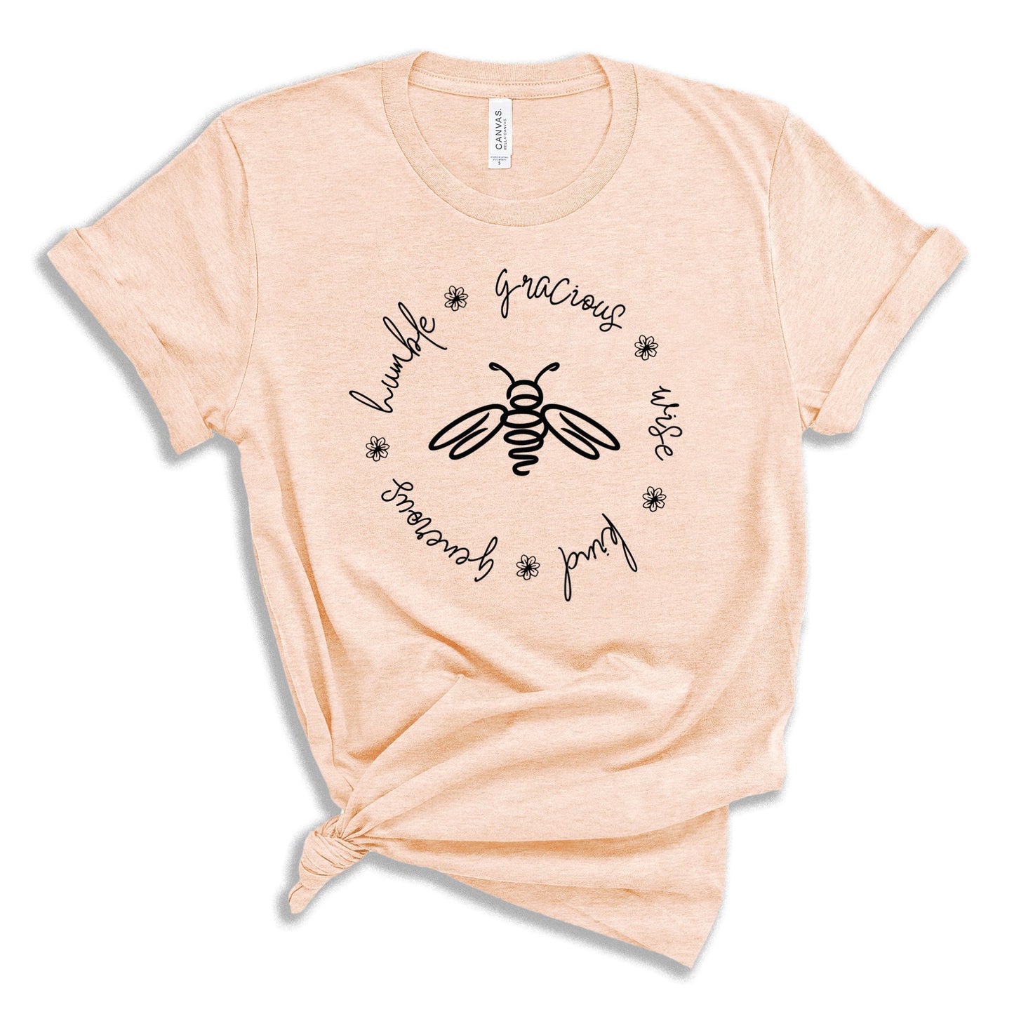 Bee humble T-Shirt heather peach