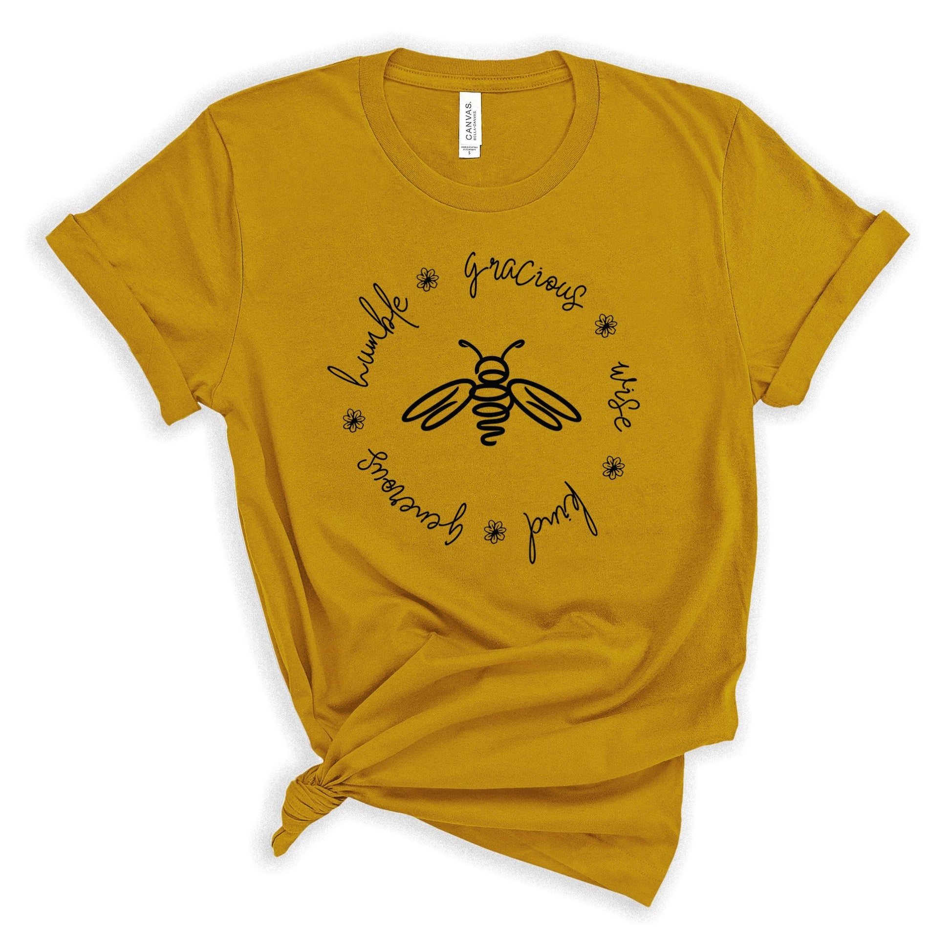 Bee humble T-Shirt heather mustard