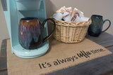 It's always coffee time placemat - burlap mat for your keurig coffee maker; a perfect gift for the coffee lover