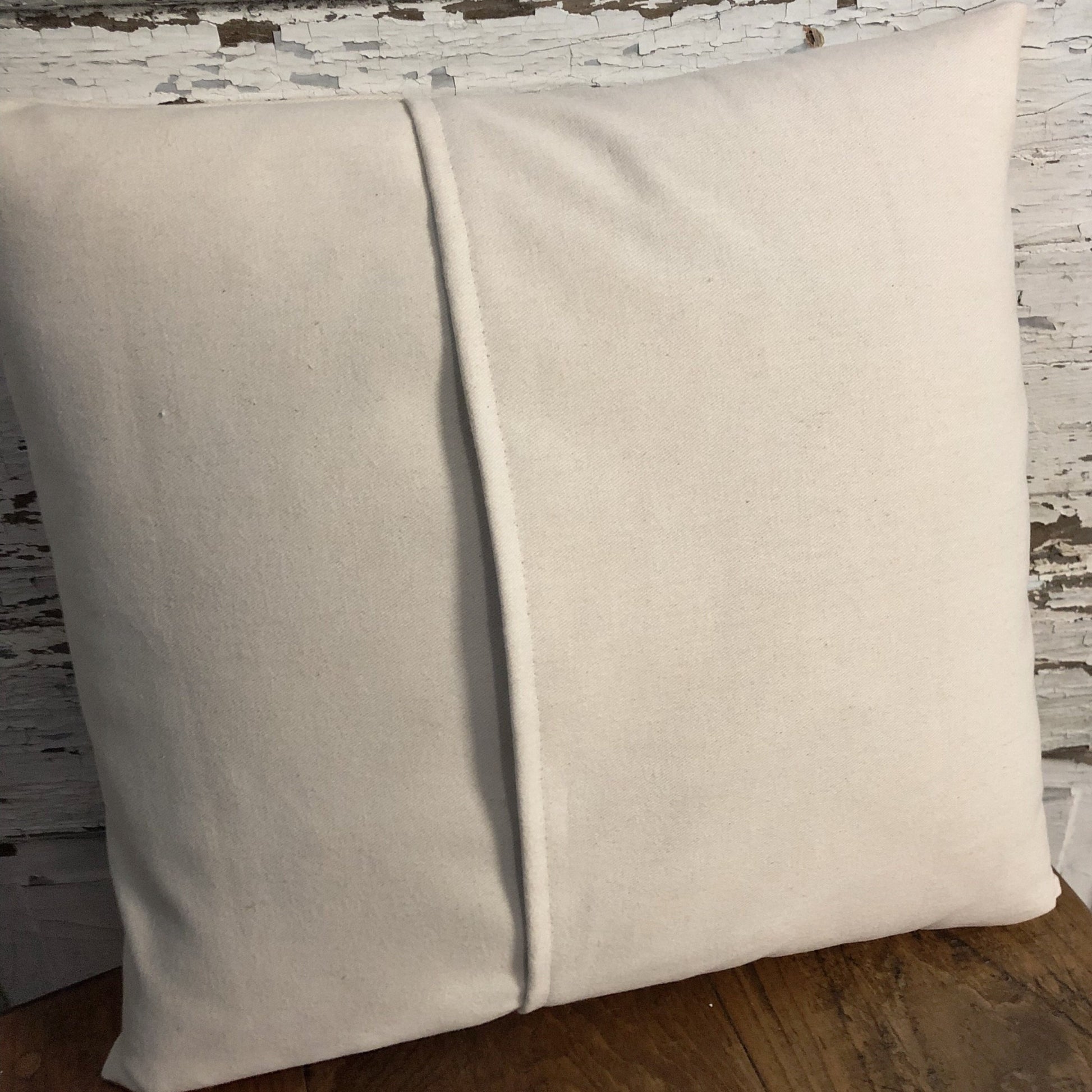 Grateful Thankful Blessed throw pillow - soft off white twill throw pillow WITH insert