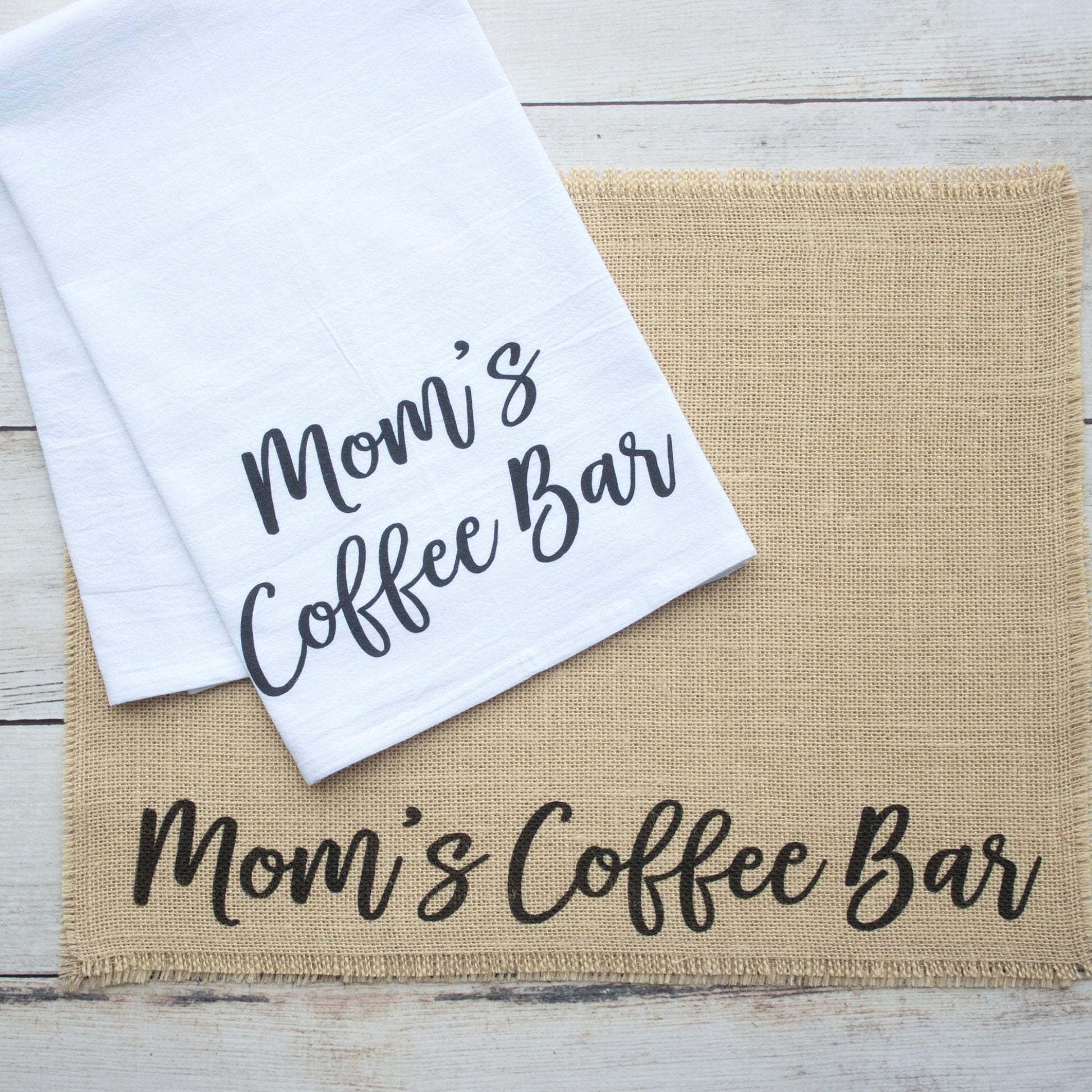 Mom's Coffee Bar - premium tea towel