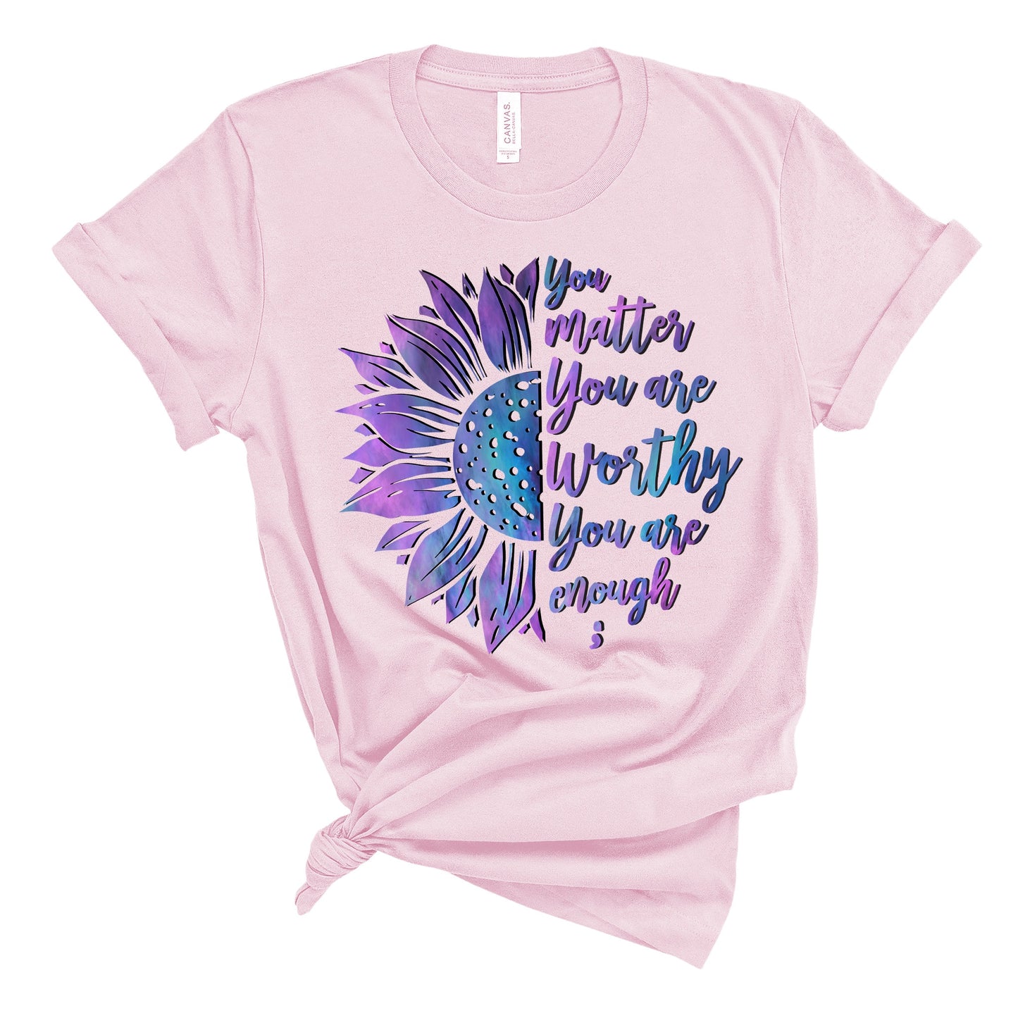 You are Worthy Sunflower Suicide Awareness T-Shirt