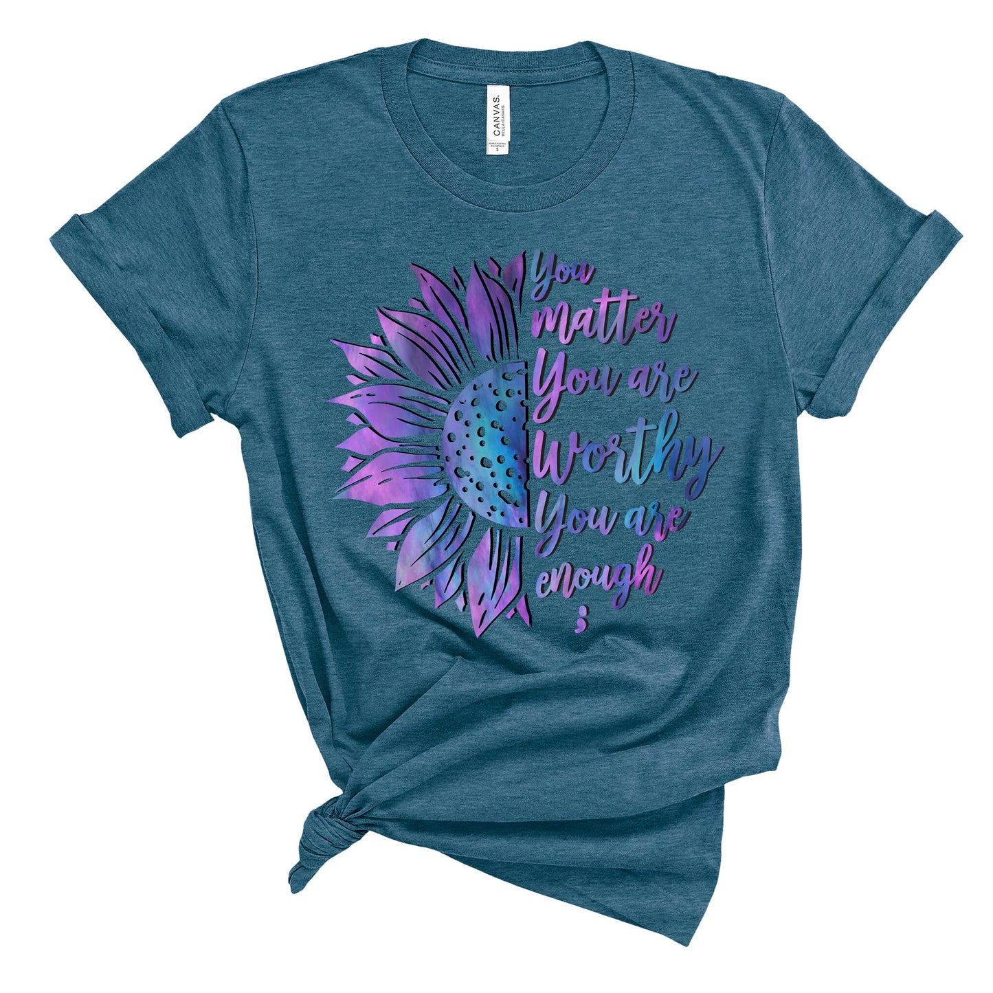 You are Worthy Sunflower Suicide Awareness T-Shirt