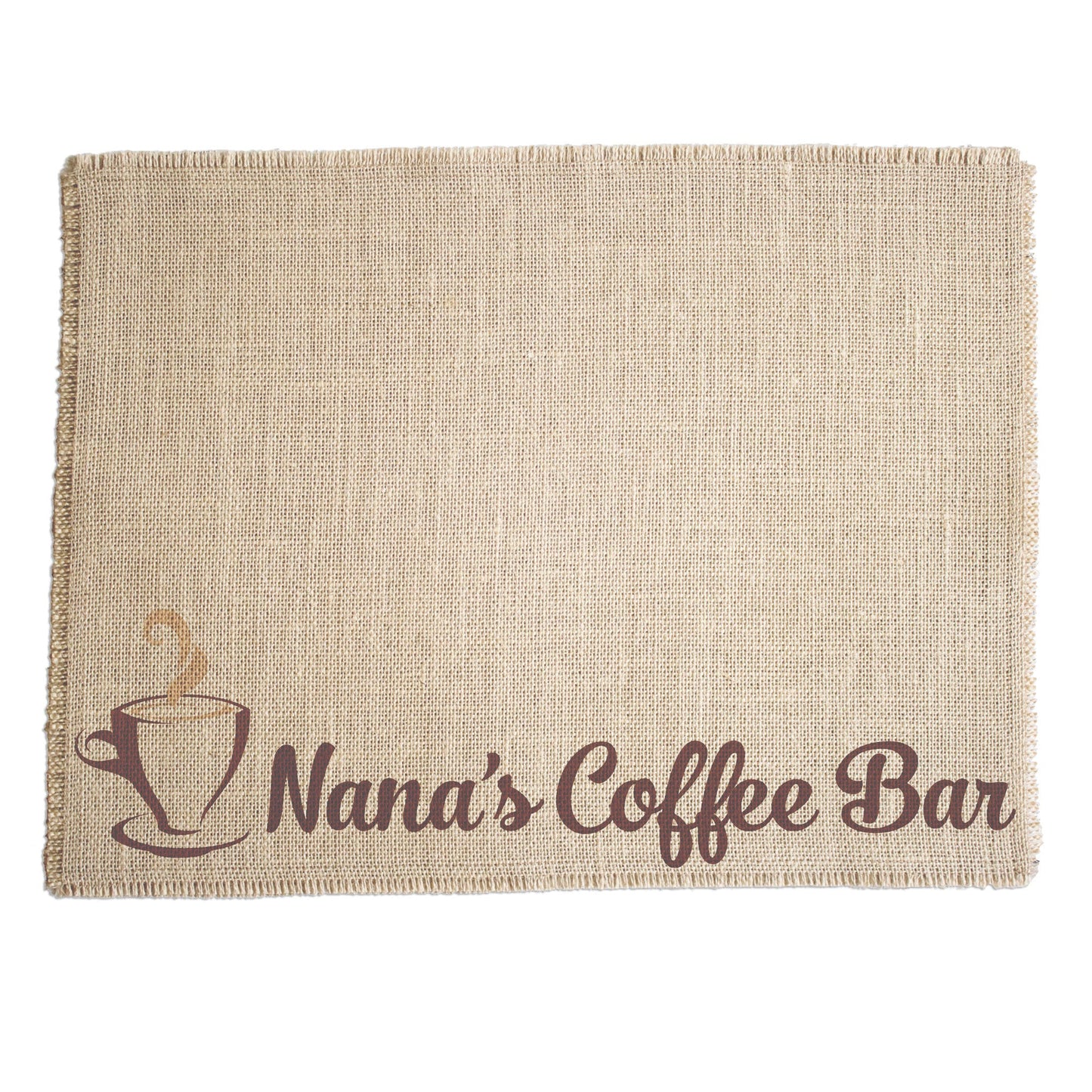 Nana's Coffee Bar, Burlap Coffee Mat