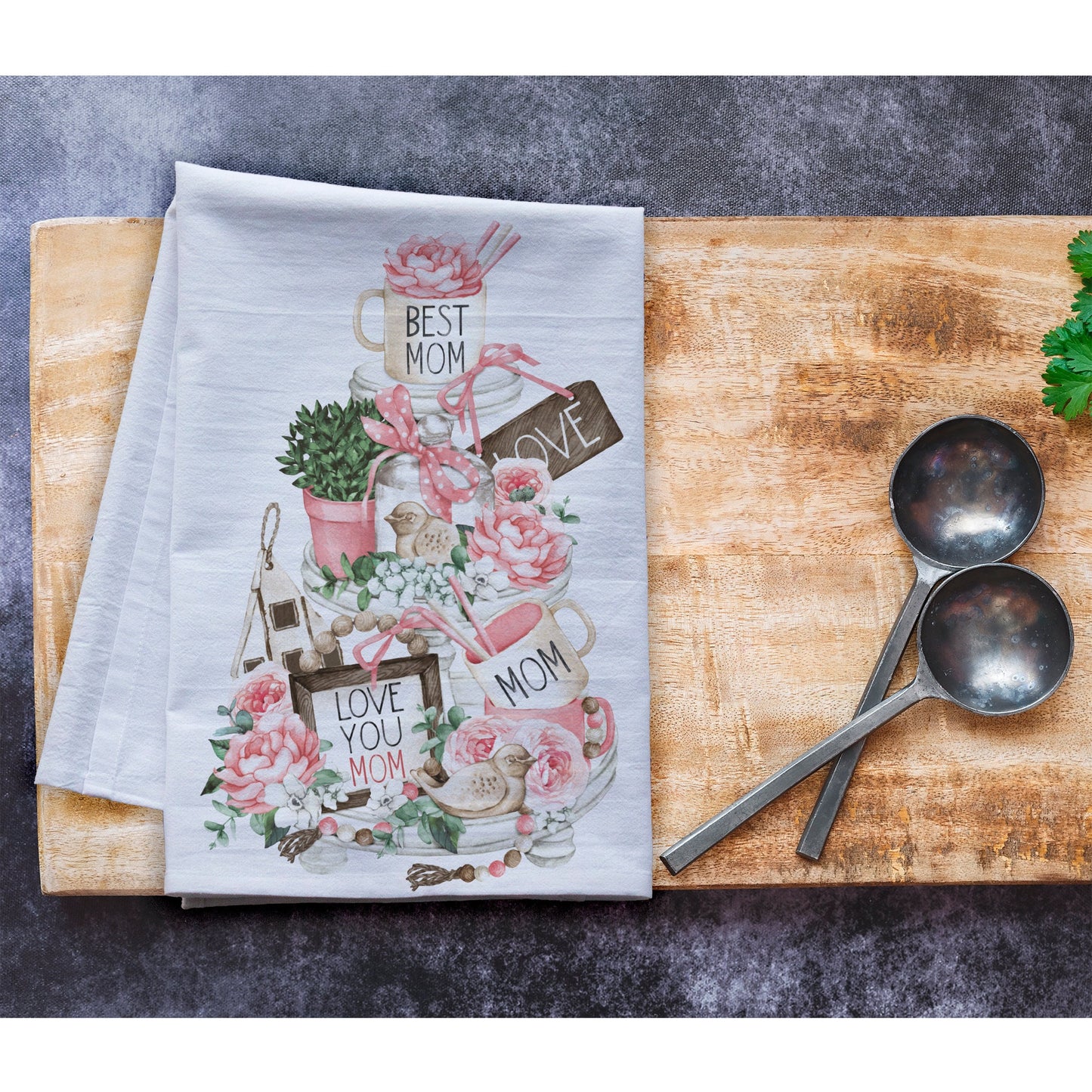 Mom Tier Tray Tea Towel