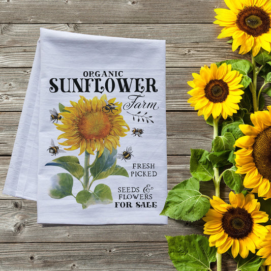 Sunflower Farm Tea Towel
