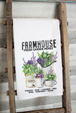Fresh Garden Herbs Farmhouse Style Kitchen Towel - premium flour sack tea towel