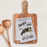 Dairy Farm Farmhouse Style Kitchen Towel- premium flour sack tea towel farmer's market inspired