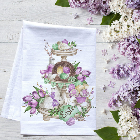 Easter Tier Tray Tea Towel