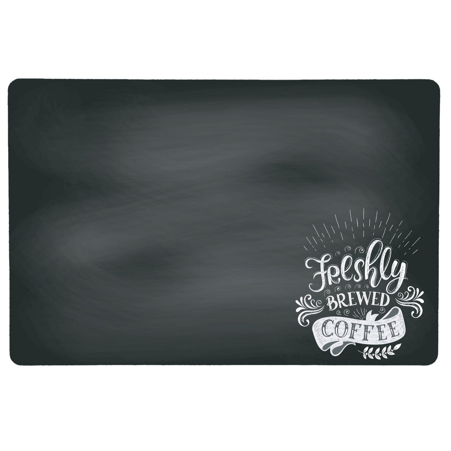 Freshly Brewed Coffee Chalkboard Coffee Mat