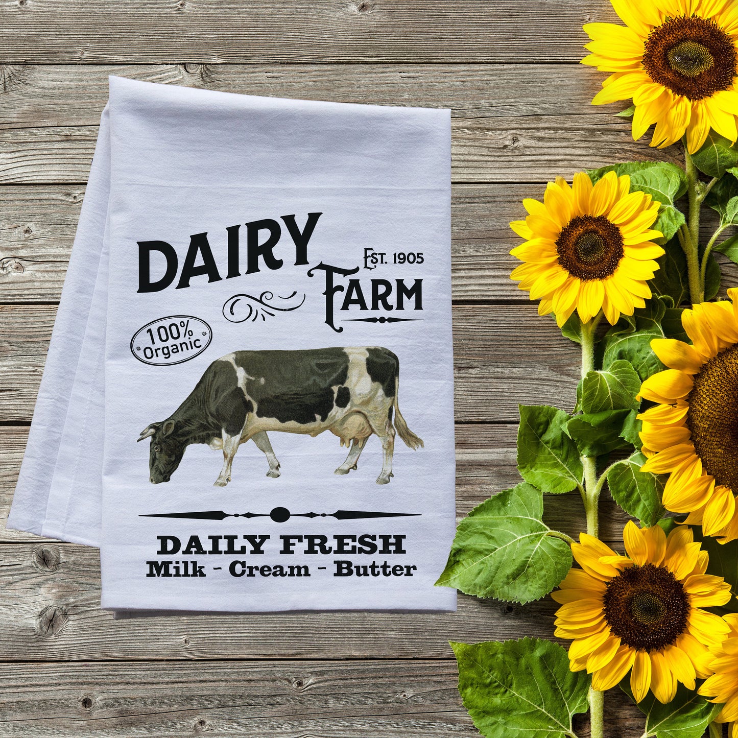 Dairy Farm Farmhouse Style Tea Towel