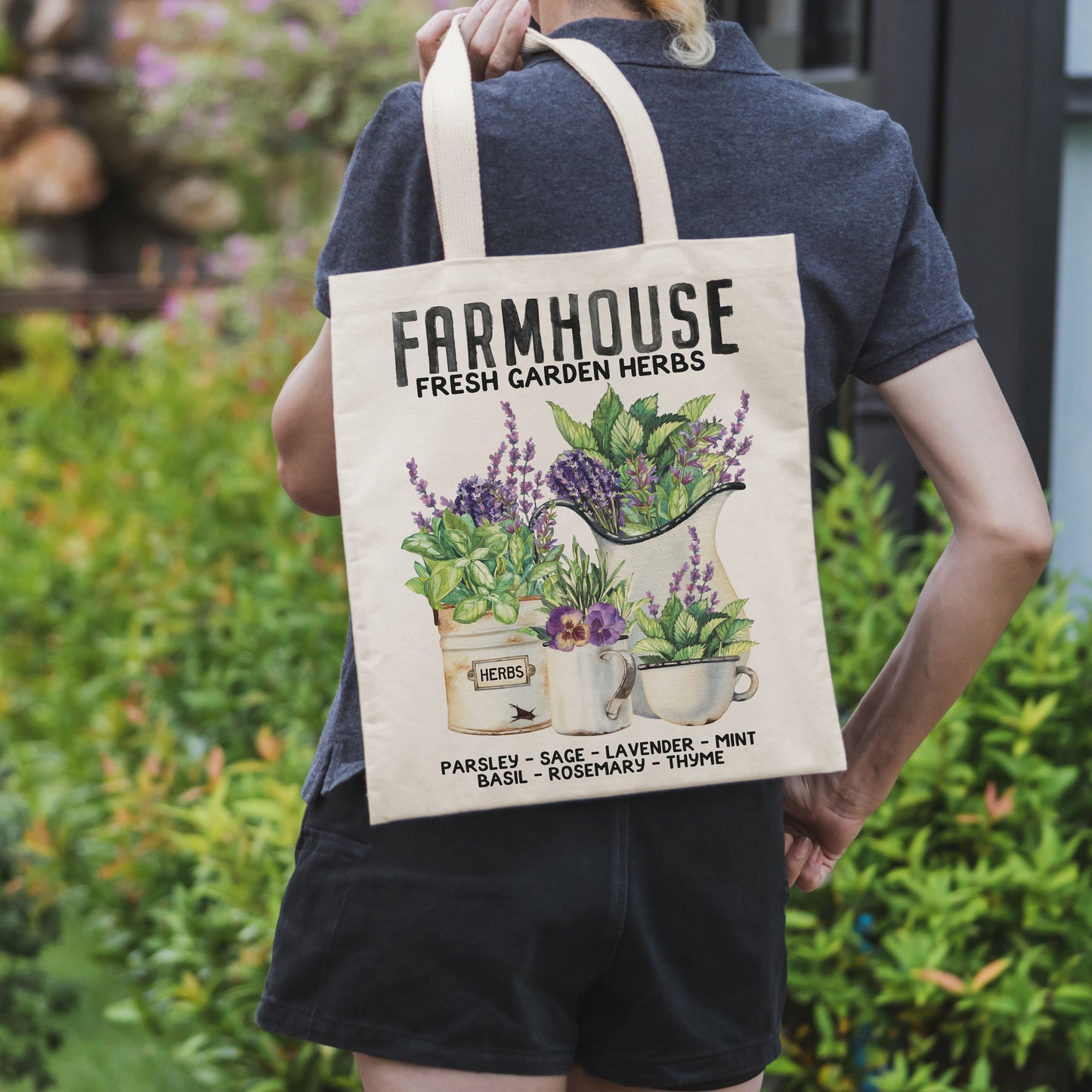 Farm Fresh Herbs Tote Bag