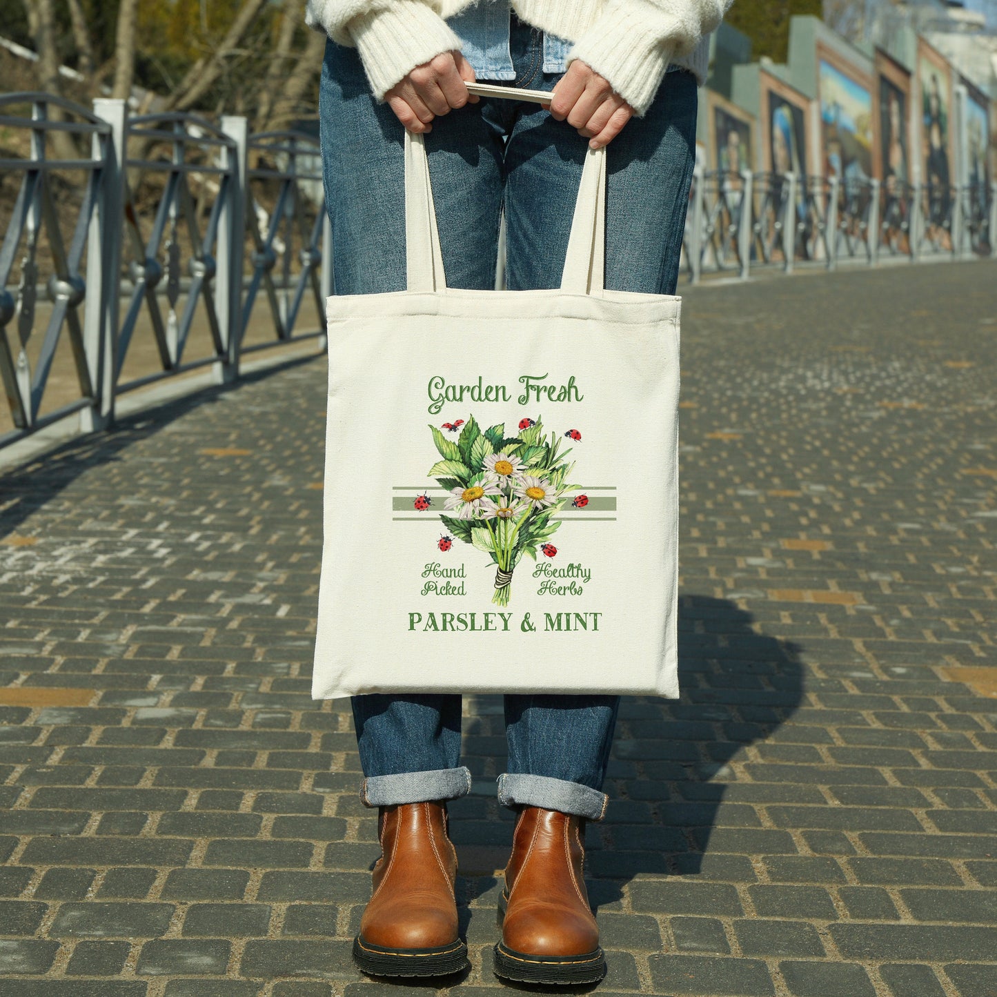 Garden Fresh Parsley & Mint Tote Bag