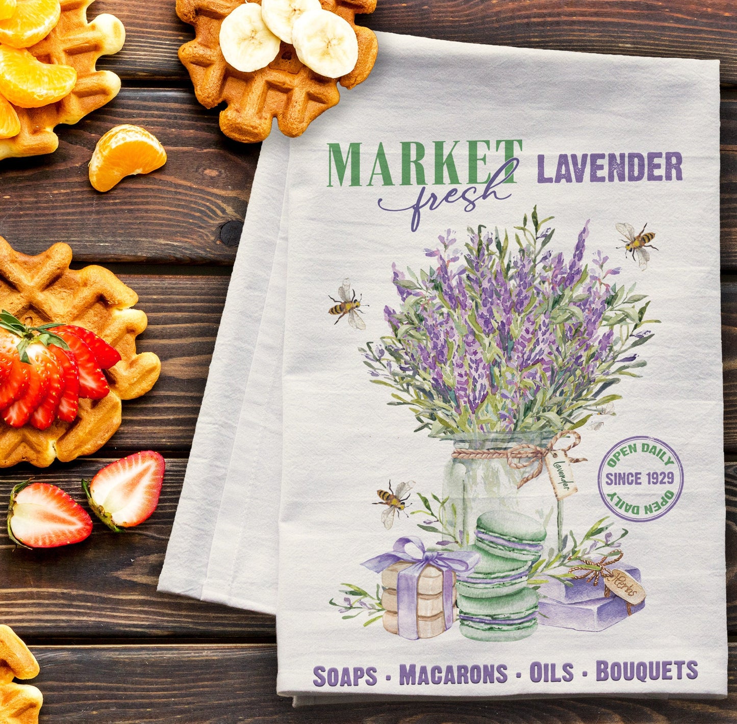 Everything Lavender Farmers Market Tea Towel