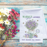 Everything Lavender Farmers Market Flour Sack Tea Towel