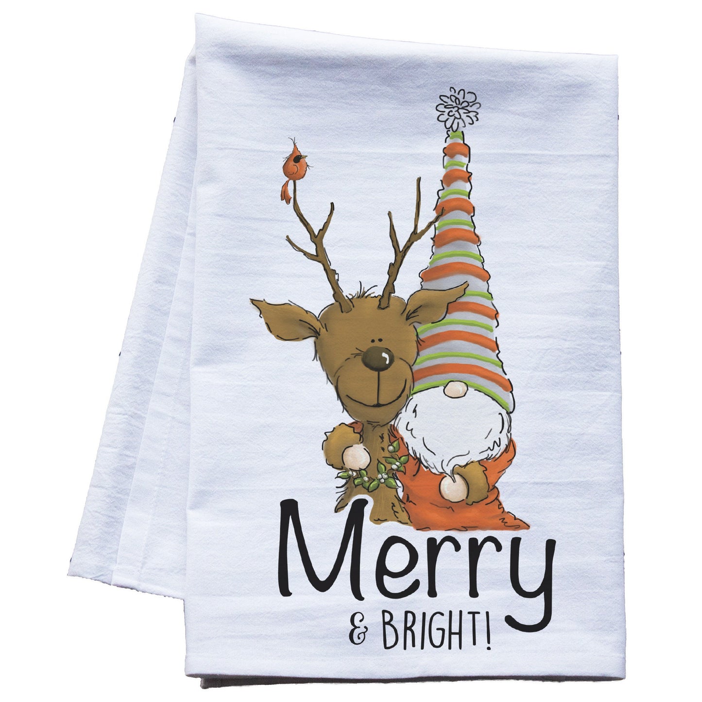 Christmas Blessings Old Vintage Truck Dish Towel -  premium flour sack tea towel