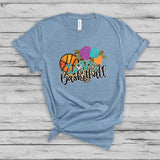 Love Basketball & Flowers on Leopard, Basketball Mom, Team Shirt, Basketball Girl, Love of Sports