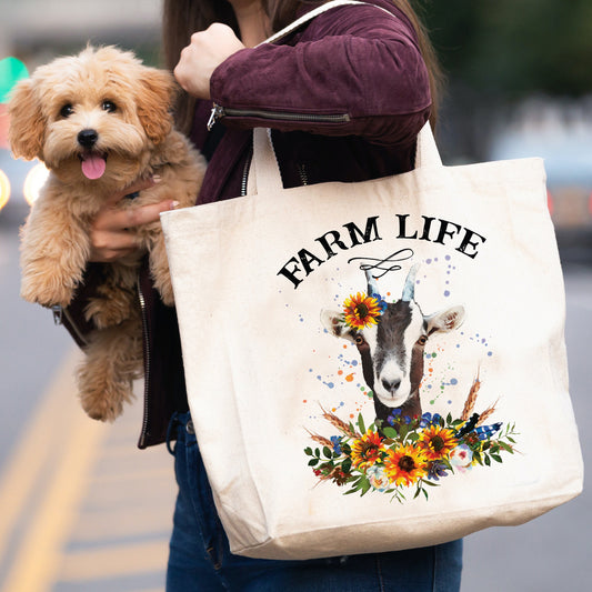 Farm Life Goat Tote Bag